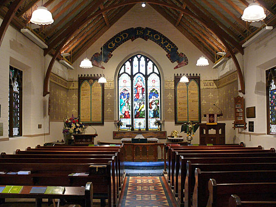 Christ Church Anglican Church, Bong Bong, NSW – interior looking east