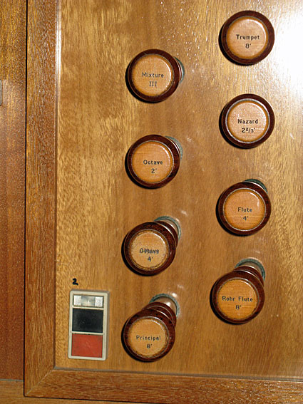 Stop jambs and builder's nameplate