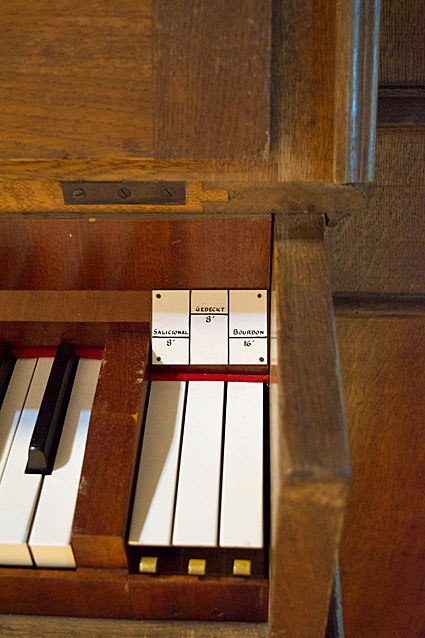 St John's Anglican Church, Corowa: console detail