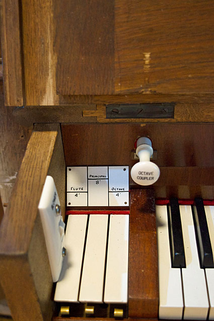 St John's Anglican Church, Corowa: console detail