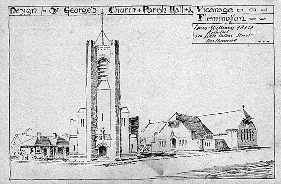 St George's Church, Flemington (Travancore): Louis R. Williams' design of 19 September 1924