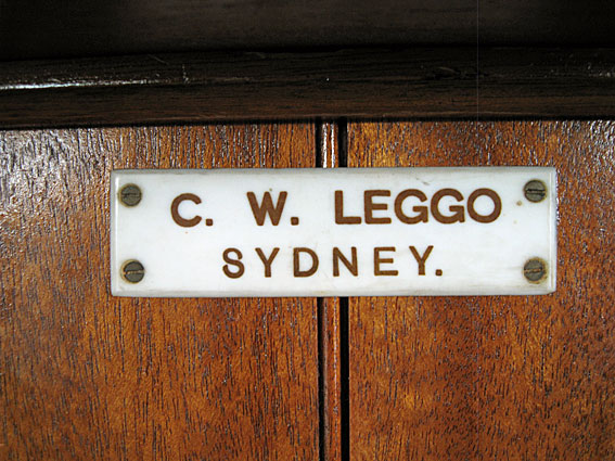 The builder's nameplate