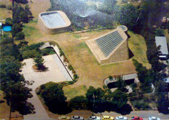 Aerial view of the church